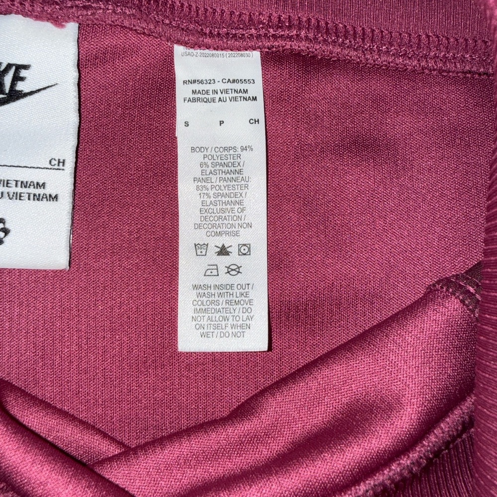 Nike Women's Burgundy and Pink Track Pants - Picture 3 of 8